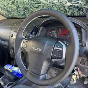 Holden Colorado / Isuzu D-max , 2012-2020, Steering wheel wrap / cover , genuine leather smooth ( first layer cowhide)