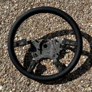 Holden Commodore VZ Steering Wheel Black Genuine Napa Leather, Red Arrow Stitch, without airbag