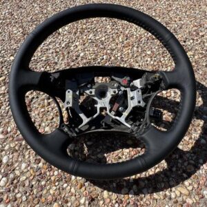 Toyota LandCruiser Prado Steering Wheel black Genuine  Napa Leather , Arrow stitch , without airbag .